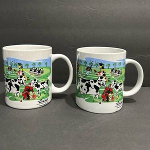 Sherwood Brand Vintage Collectible Cow Mugs